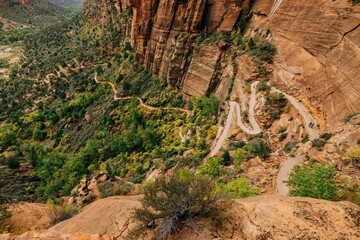 Angels landing trail in Zion