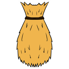 a bundle of straw illustration hand drawn isolated vector