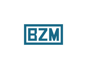 BZM logo design vector template. BZM