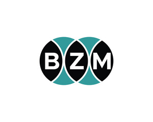 BZM logo design vector template. BZM