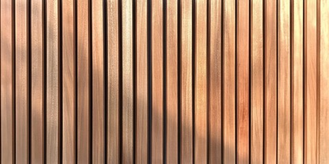 Fototapeta premium Vertical Slats Wooden Paneling Background for Interior Design or Backdrop