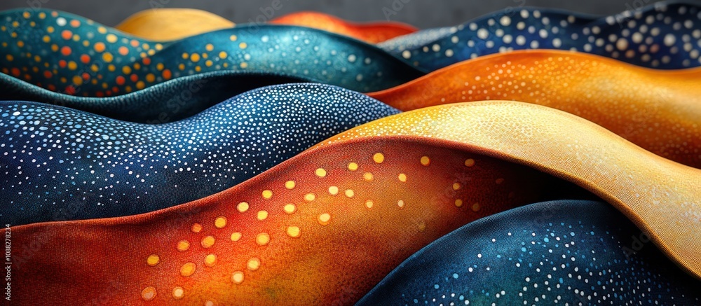 Poster abstract wavy pattern with speckled texture