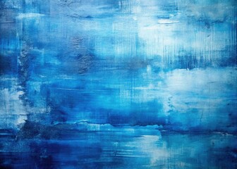 Obraz premium Abstract Blue Painted Canvas in Low Light - Fluid Texture and Soft Brush Strokes for Artistic Backgrounds