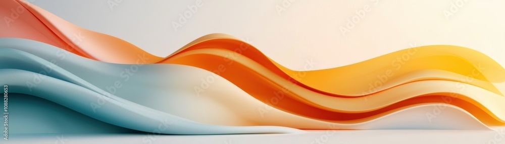 Poster abstract waves in vibrant colors creating a dynamic and modern background.