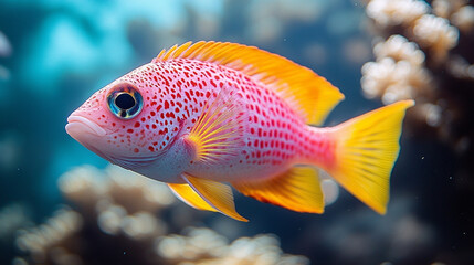 Obraz premium A serene underwater scene with soft bokeh effects, showcasing a smooth gradient background that creates a peaceful, ethereal atmosphere full of light reflections and gentle movement 