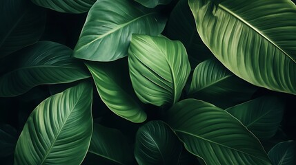 Fototapeta premium Tropical Green Leaf Texture