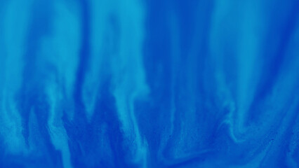 Oil drips. Gleaming flow. Brilliance bright texture. Defocused blue color shimmering paint blend...