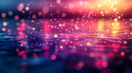 Obraz premium serene underwater scene with soft bokeh effects, showcasing a smooth gradient background that creates a peaceful, ethereal atmosphere full of light reflections and gentle movement