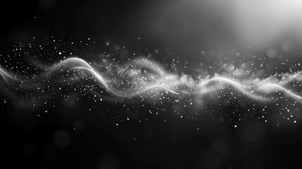 Fototapeta premium Abstract vector background featuring lights, creating a sense of energy and movement with soft glowing orbs and lines symbolizing connection, digital innovation, and futuristic possibilities