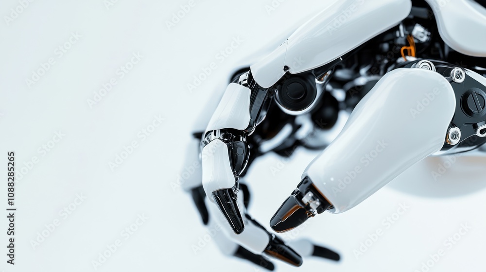 Aufkleber an extreme close-up of a bio-inspired soft robotic gripper, capable of delicate object manipulation,