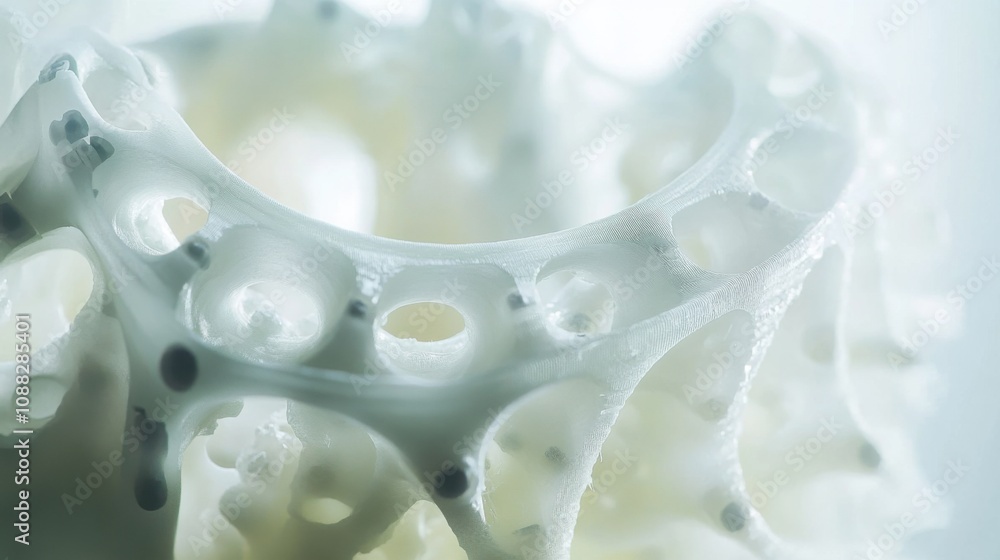 Aufkleber an extreme close-up of a bio-inspired soft robotic gripper, showing adaptive grasping capabilities a