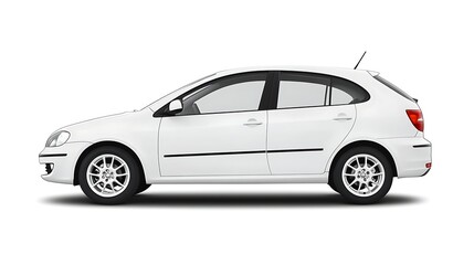 Fototapeta premium White Hatchback Car