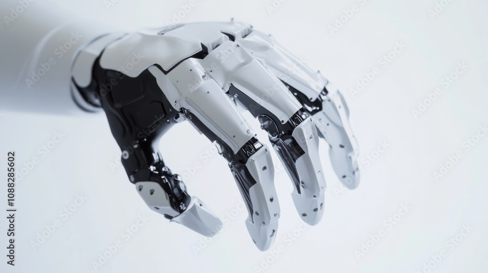 Poster An extreme close-up of a bio-inspired soft robotic gripper, showing adaptive grasping capabilities and delicate object manipulation, Soft robotics technology style
