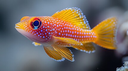 Obraz premium Orange and White Dotted Fish