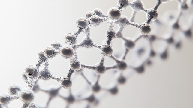 An extreme close-up of a DNA origami nanostructure, demonstrating programmable nanotechnology for molecular assembly, Nanotechnology style