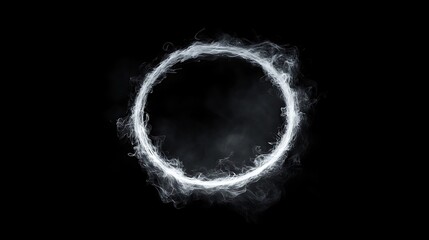 Fototapeta premium Abstract Smoke Circle with Vibrant Colors