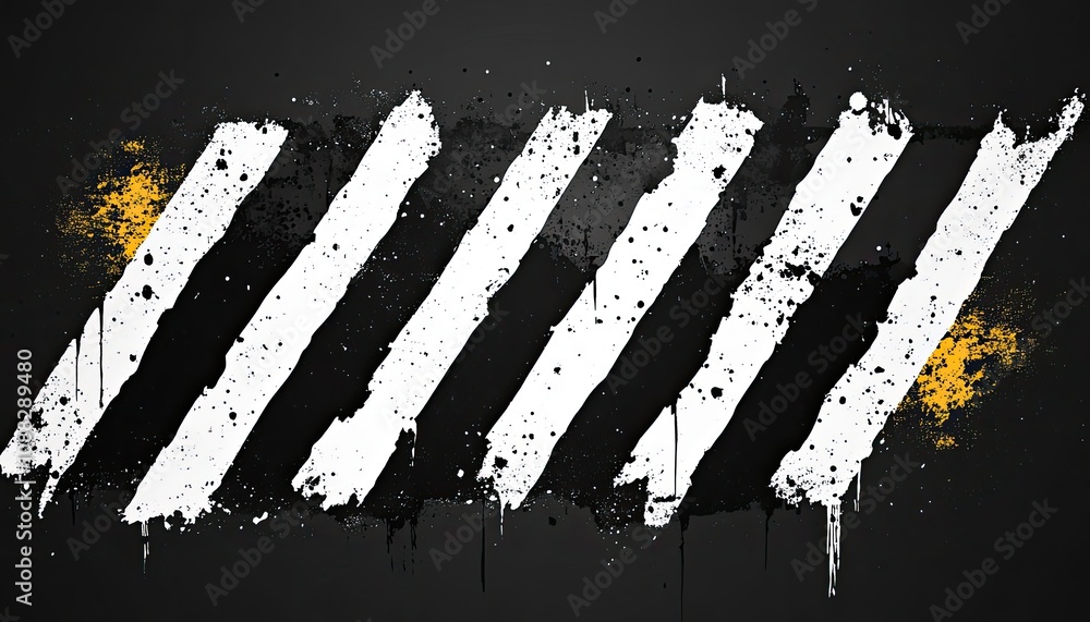 Poster black and white paint splatter design. this image is perfect for adding an edgy and abstract feel to