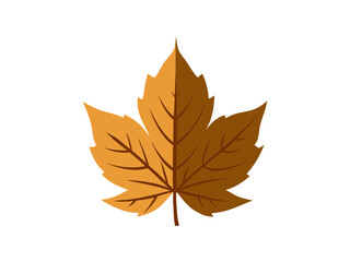 Vector Silhouette Icon Set of Maple Leaves in Autumn Colors 