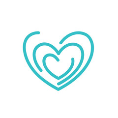 heart vector concept logo template design