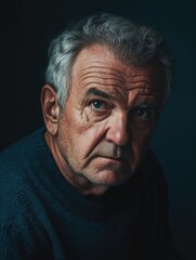 Obraz premium Man with serious expression