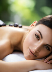 Obraz premium donna matura che si massaggia il siero sul viso