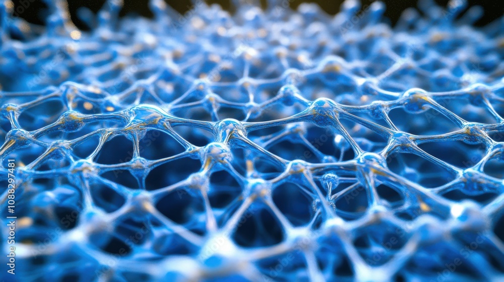 Aufkleber An extreme close-up of a neural network in artificial intelligence, showing interconnected nodes and data processing pathways, AI technology style