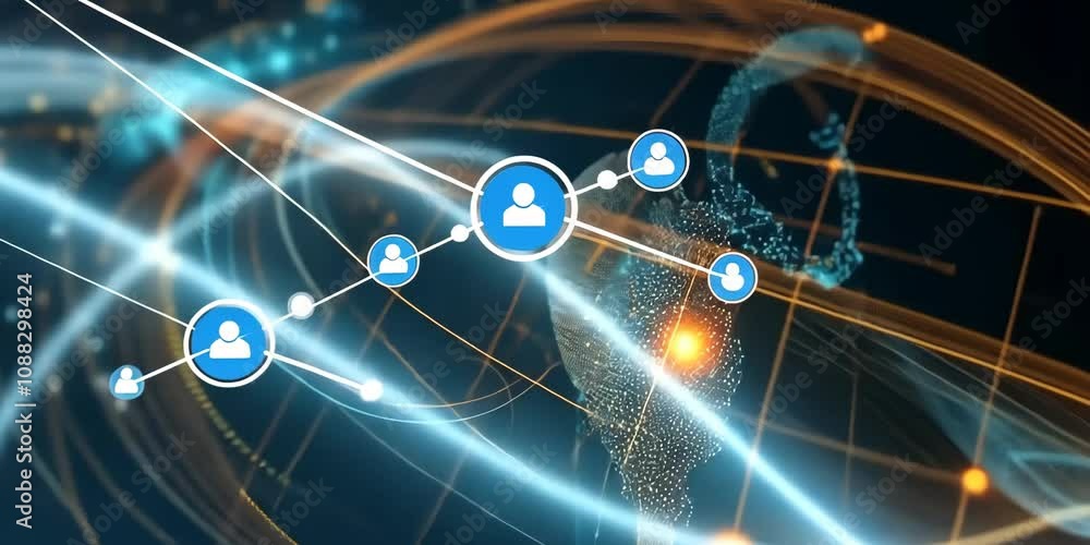 Poster quantum ai encryption protecting global networks, 4k video