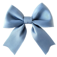 A light blue ribbon bow, often used for decoration or gift wrapping.