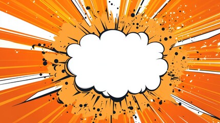 Comic Book Explosion with Speech Bubble