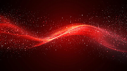 Obraz premium vibrant abstract red background featuring dynamic flowing curves and soft waves, symbolizing energy and passion, with a modern and futuristic feel, perfect for creative and tech-focused themes