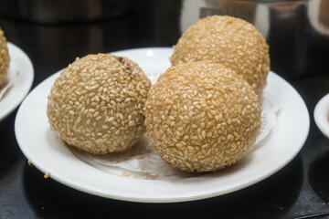 A sesame ball is a crispy shell of delight with a heart of sweetness, Royal China, Duluth, Georgia