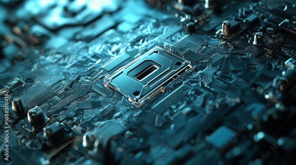Poster an extreme close-up of a quantum encryption key distribution system generating quantum-secure crypto