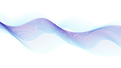 Abstract background with blue and purple wave lines on white. Modern abstract glowing wave Vector		