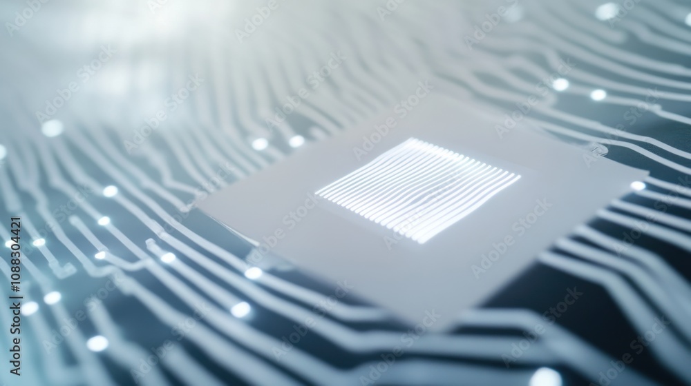 Poster an extreme close-up of a wearable health monitoring biosensor patch, showing real-time physiological