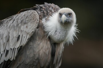Obraz premium Close-up of a vulture with detailed plumage.