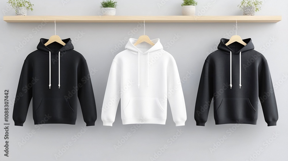 Poster hanging hoodie mockup perfect for displaying custom prints logos or patterns for apparel branding an