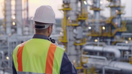 Engineers conducting site inspections industrial complexes focusing on safety protocols and innovative construction techniques