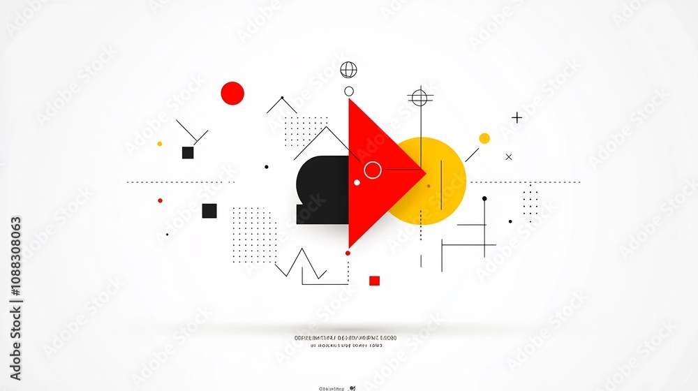 Poster Two simplified geometric figures embracing in a stylish modern using contrasting colors and clean shapes to represent the concept of love connection and togetherness