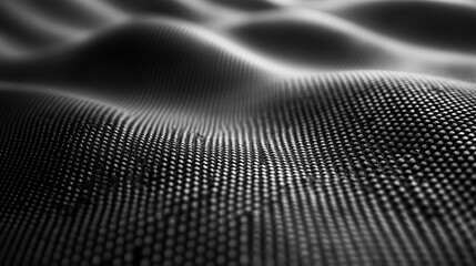 black rubber-coated technical fabric showcasing its textured surface conveying durability and strength ideal for modern industrial or outdoor gear highlighting functionality and resilience