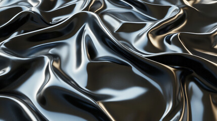 black rubber-coated technical fabric showcasing its textured surface conveying durability and strength ideal for modern industrial or outdoor gear highlighting functionality and resilience