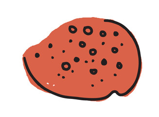 Abstract Red Sea Shell Illustration