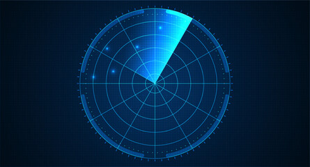 Radar screen, Abstract technology background