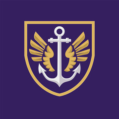 Anchor flying with both wings heading up