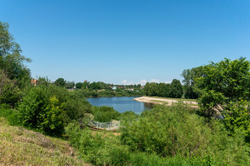 View of a River in Urban Area