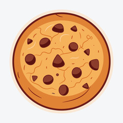 Chocolate Cookie Cartoon vector Illustration. Food Snack Icon Concept Isolated