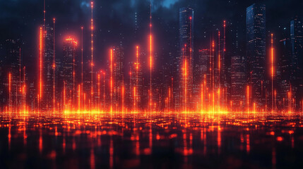 Fototapeta premium modern digital interface showcases innovative financial technology and asset management with dynamic data visualization, highlighting advanced analytics and secure online transactions