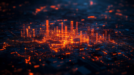 Fototapeta premium modern digital interface showcases innovative financial technology and asset management with dynamic data visualization, highlighting advanced analytics and secure online transactions