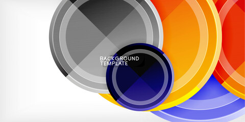 Geometric design abstract background - circles