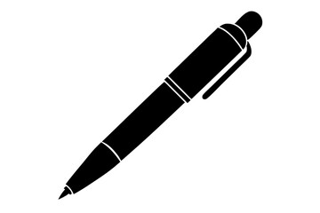 pen-icon-black-silhouette-vector--white-background,pen, ink,, ballpoint, office, write, writing.