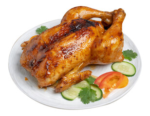 roasted chicken on a plate